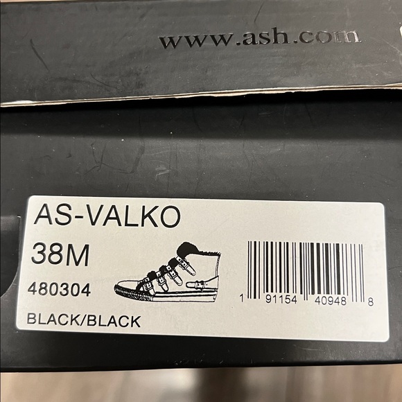 🔥🔥ASH – Valko High Top Sneaker - BLACK/BLACK / 38 - Picture 5 of 16
